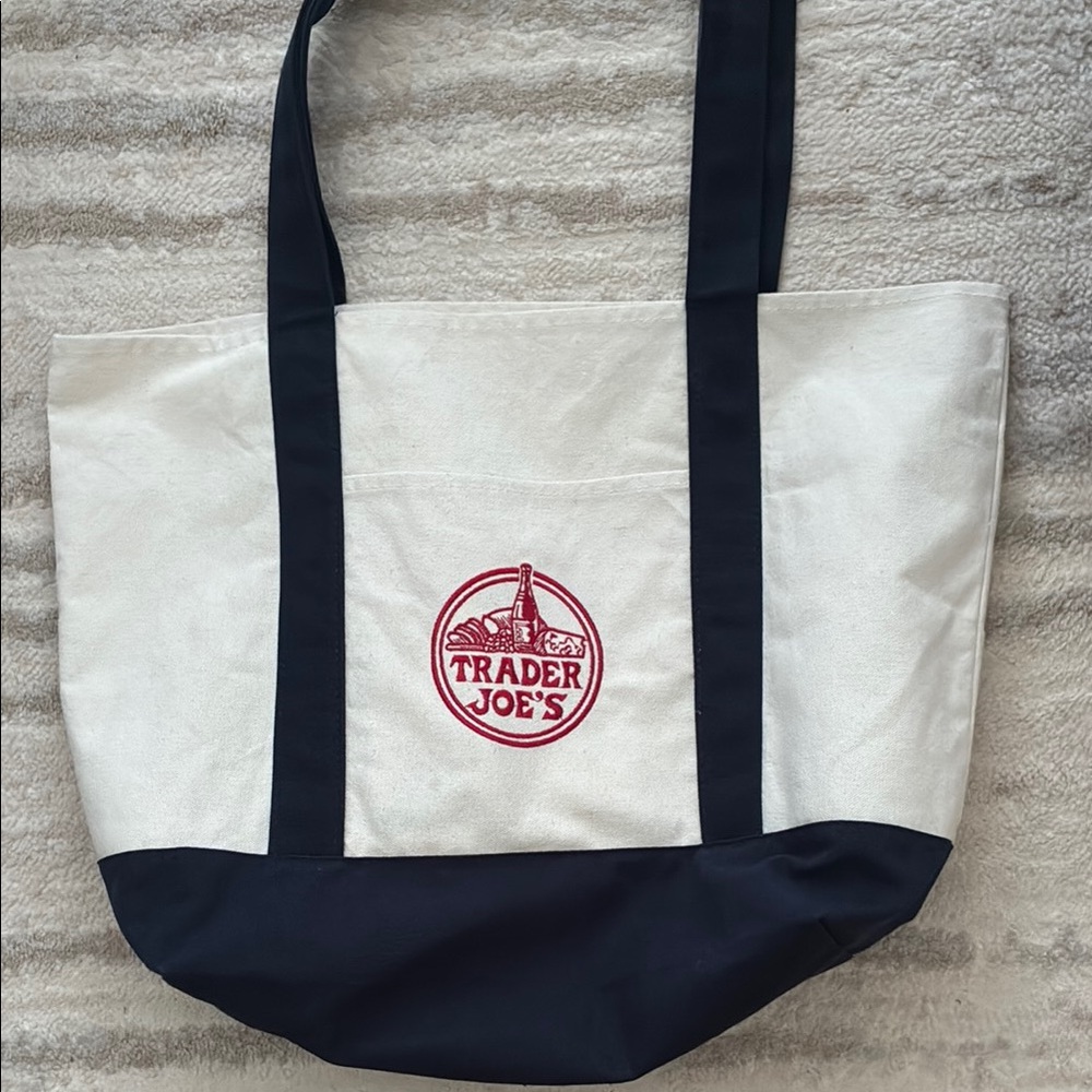 Trader Joe's Black and White Tote Bag
